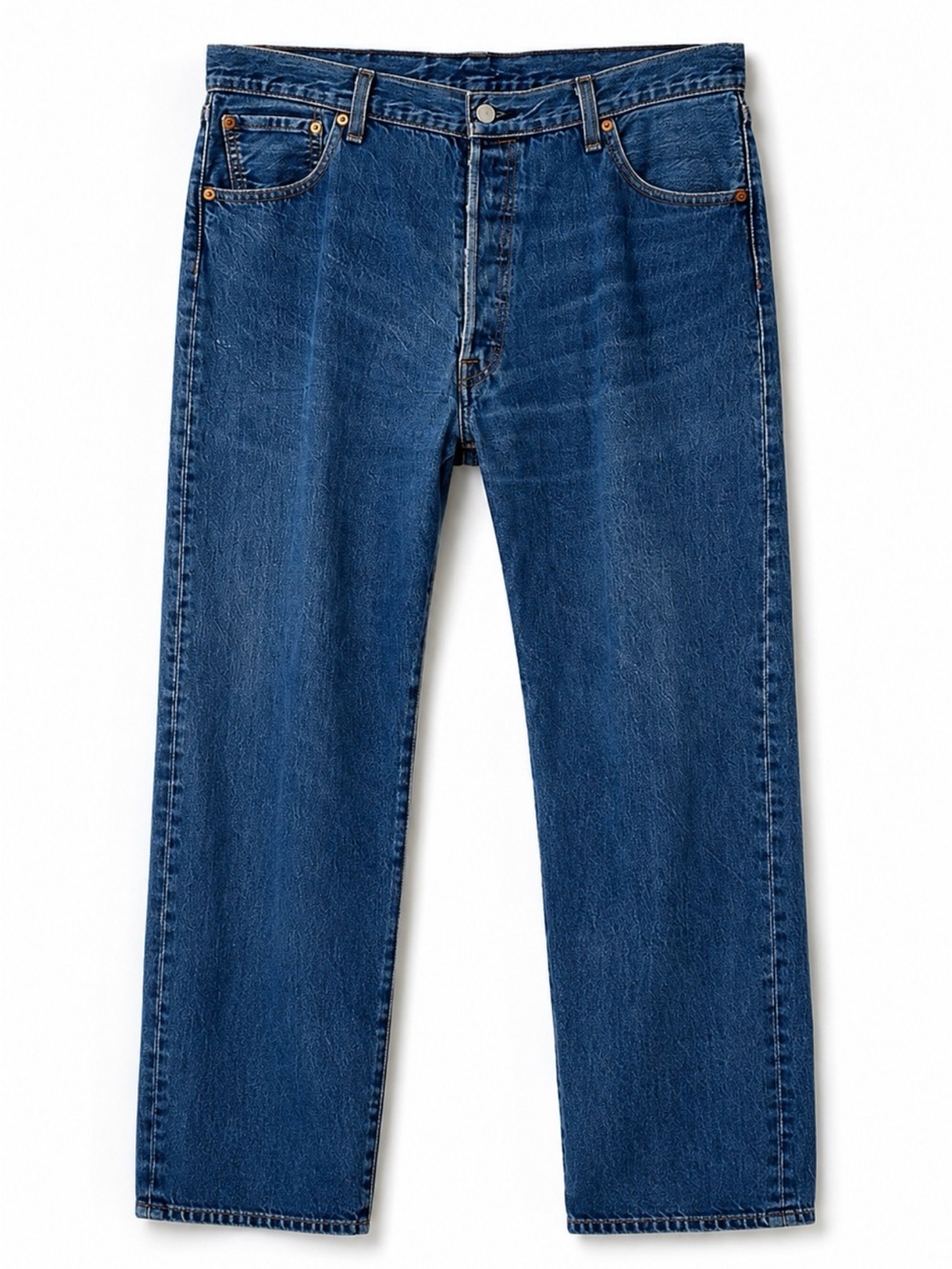 Levi’s 501 Classic Men's Blue Denim Jeans 38x32 med wash denim button fly